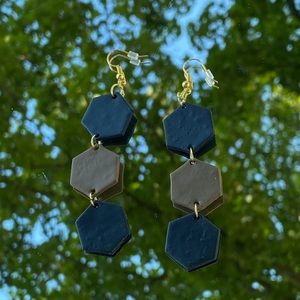 Polymer clay earrings.